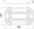 Тарелка картонная белая 120х190 мм/h18